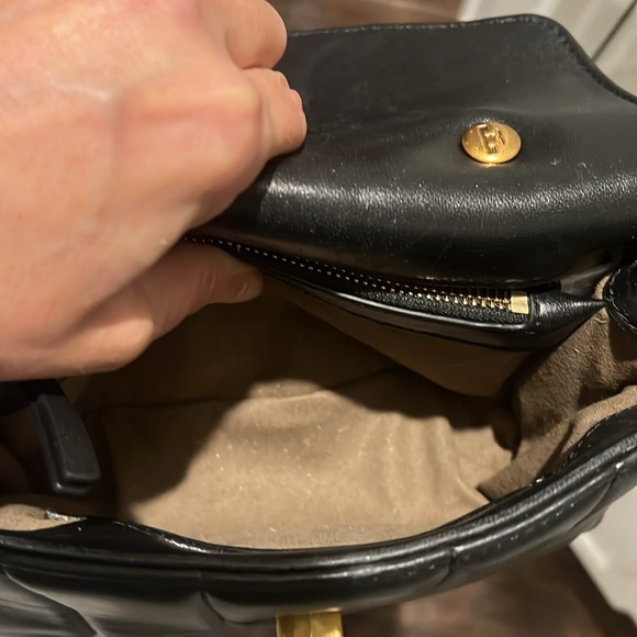 Tory Burch Kira Quilted Black Leather Double T Satchel - Picture 12 of 13